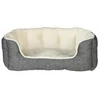 Kép 1/3 - Trixie Bed Davin - szögletes, peremes ágy (szürke/krém) kisállatok részére (60x45cm)
