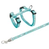 Kép 1/2 - Trixie Small Hám és póráz szett - gyorscsattal (mintás,vegyes színek) törpe nyulak részére (20-33cm/8mm)
