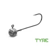 Kép 2/11 - Grub-tartóval ellátott Delphin TYRE jigfej / 5 db - 20g-4/0