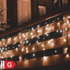 Kép 1/5 - Home KSF 200/WW LED-es fényfüggöny, 4 m / 200 db melegfehér LED, állófényű, fekete vezeték, sorolható, kül- és beltéri kivitel