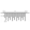 Kép 2/5 - Home KSF 200/WW LED-es fényfüggöny, 4 m / 200 db melegfehér LED, állófényű, fekete vezeték, sorolható, kül- és beltéri kivitel