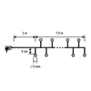 Kép 4/4 - Home LC 768/M LED-es cluster fényfüzér 7,5 m / 768 db színes LED, fekete vezeték, 8 fényprogram, távirányító, hálózati adapter, kül- és beltéri kivitel
