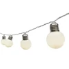 Kép 2/5 - Home LP 20/WW LED-es villanykörte fényfüzér, 9,5 m / 20 db melegfehér LED, villanykörte búra, állófényű, átlátszó vezeték, adapter, kül- és beltéri kivitel