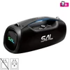 Kép 1/4 - SAL BT9000 hordozható boombox, vezeték nélküli hangszóró, 100 W, IPX5, BT TWS, AUX, USB/microSD, Soft Touch gombok, ~10 h üzemidő, USB-C töltőkábel