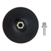 Kép 1/3 - MTX 125mm tépőzáras csizolópárna tengellyel fúrógéphez/ sarokcsiszolóhoz