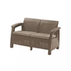 Kép 1/2 - Corfu love seat, cappuccino színben, homok párnával