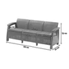 Kép 2/2 - Corfu love seat max kanapé, cappuccino színben, homok párnával
