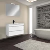 Kép 7/9 - Cube Fürdőszobabútor 80 cm kerámia mosdóval (2 fiókos) tükörrel 60x80 cm magasfényű festett fehér