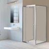Kép 2/2 - Flexi falsíkra szerelhető aszimmetrikus zuhanykabin 80x90 cm zuhanytálca nélkül