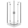 Kép 1/2 - Flow Black szögletes nyílóajtós zuhanykabin 90 cm