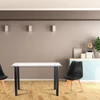 Kép 2/8 - Riona 120 cm szögletes üveg étkezőasztal fekete