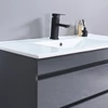 Kép 5/7 - Cube Fürdőszobabútor 100 cm kerámia mosdóval 2 fiókos tükörrel 60x100 cm antracit szürke