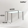 Kép 3/5 - Berna 140 cm szögletes üveg étkezőasztal transparent