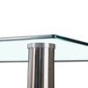 Kép 5/5 - Berna 140 cm szögletes üveg étkezőasztal transparent