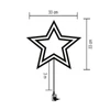 Kép 5/5 - Home KID503M csillag ablakdísz, kül- és beltéri kivitel, 35 db színes LED, 2 tapadókorong, fehér tápkábel, 33 x 28 cm
