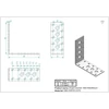 Kép 2/2 - KOELNER 100x100x40mm perforált sarokösszekötő lemez horganyzott, vastagság: 2,0mm