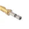 Kép 2/2 - MTX 4-20mm HEX lépcsősfúró csavart horony, 2 éllel hatszög befogással TIN