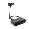 Kép 2/5 - SAL SAU80W autós feszültségelosztó és USB töltő, 3.4A USB töltő, max.80Watt, fém burkolat, Voltmérő, autó-akkumulátor állapotának ellenőrzése, 12/24V járművekhez