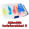 Kép 3/3 - Meiho SFC Lure Case F  műanyag horgász doboz ajándék twisterrekkel