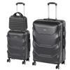 Kép 1/9 - TraveLux Max IX gurulós bőrönd szett fekete