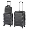 Kép 1/9 - TraveLux Max VIII gurulós bőrönd szett fekete