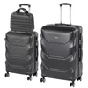 Kép 1/9 - TraveLux Max X gurulós bőrönd szett fekete