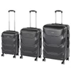 Kép 1/9 - TraveLux Max XI gurulós bőrönd szett fekete