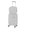 Kép 1/9 - TraveLux Voyager II gurulós bőrönd szett szürke