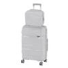 Kép 1/9 - TraveLux Voyager III gurulós bőrönd szett szürke