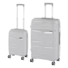 Kép 1/9 - TraveLux Voyager VI gurulós bőrönd szett szürke