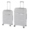 Kép 1/9 - TraveLux Voyager VII gurulós bőrönd szett szürke