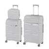 Kép 1/9 - TraveLux Voyager X gurulós bőrönd szett szürke