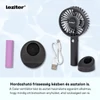 Kép 4/8 - Galar kézi hordozható usb ventilátor tartóval 4 W 1200 mAh fekete