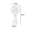 Kép 2/8 - Galar kézi hordozható usb ventilátor tartóval 4 W 1200 mAh fehér