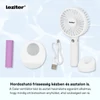 Kép 4/8 - Galar kézi hordozható usb ventilátor tartóval 4 W 1200 mAh fehér