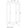 Kép 2/2 - Malibu SQ 100x70 szögletes zuhanykabin zuhanytálca nélkül
