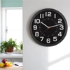 Kép 2/3 - Home AWC250BK fali óra, üveg előlap, kontrasztos, jól leolvasható számlap, 1xAA elem tápellátás, átmérő 250mm