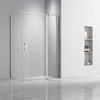 Kép 2/2 - Simple 80x120 cm nyílóajtós aszimmetrikus zuhanykabin zuhanytálca nélkül