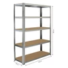 Kép 2/2 - FIELDMANN 120x40x180 175kg fém álló polc FDR 1820