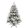Kép 1/6 - HOME KMF8LED210 havas műfenyő LED-ekkel, 210 cm, 350 db melegfehér LED, 3D+2D tűlevelek, fém talp, adapteres tápellátás, beltéri kivitel