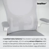 Kép 5/9 - Flexo ergonomikus irodai forgószék deréktámasszal fehér