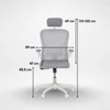 Kép 3/9 - Flexo ergonomikus irodai forgószék deréktámasszal fehér