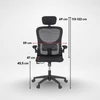 Kép 3/9 - Flexo ergonomikus irodai forgószék deréktámasszal fekete