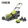 Kép 1/3 - RYOBI 2x18V akkus fűnyíró (46 cm, brushless motor, 55L gyűjtő, 2×5.0Ah akku + töltő) – RY18LMX46A-250