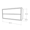 Kép 6/8 - Boxie 2 fiókos fali szekrény 40x80x37 cm sonoma tölgy