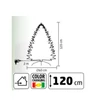 Kép 3/3 - HOME KIX120LED LED-es műfenyő, 120 cm, optikai szálas, folyamatos színváltás, műanyag talp, hálózati tápellátás, beltéri kivitel