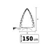Kép 4/4 - Home KMF8LED150 havas műfenyő LED-ekkel, 170db melegfehér LED, 8 program, 150cm magas, 101cm átmérő, 3D és 2D tűlevelek, hálózati tápellátás, beltéri kivitel