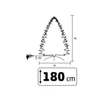 Kép 5/5 - Home KMF8LED180 havas műfenyő LED-ekkel, 250db melegfehér LED, 8 program, 180cm magas, 116cm átmérő, 3D és 2D tűlevelek, hálózati tápellátás, beltéri kivitel