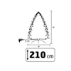 Kép 5/6 - HOME KMF8LED210 havas műfenyő LED-ekkel, 210 cm, 350 db melegfehér LED, 3D+2D tűlevelek, fém talp, adapteres tápellátás, beltéri kivitel