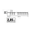 Kép 2/2 - Home MLC20B LED-es gömb fényfüzér, 20 melegfehér LED, elemes, ~3m hossz, átlátszó vezeték, fa + műanyag